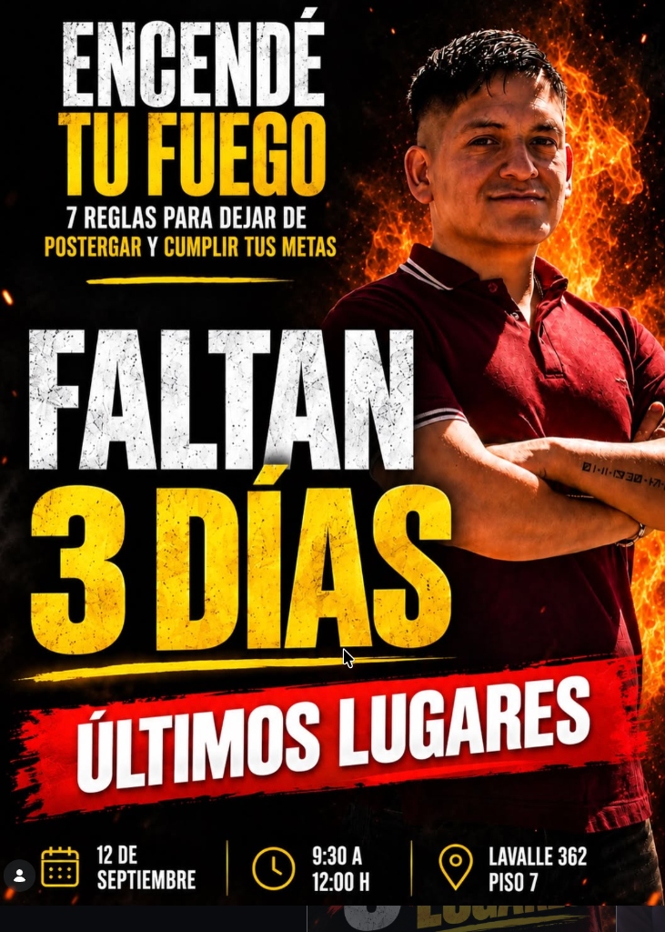 Flyer Evento Encendé tu Fuego
