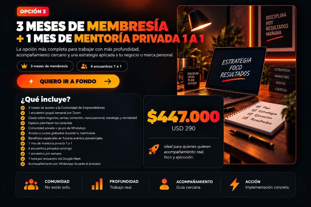 Opción 3: Acompañamiento Intensivo